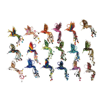 Large Hummingbird Seed Bead Handmade Ornament - Guatemala