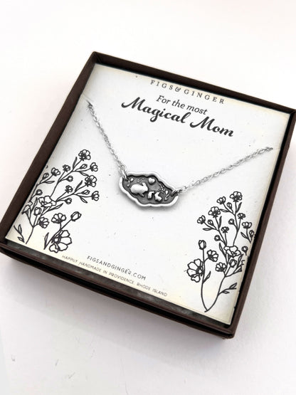 Bunny Mom & Baby Bunnies Necklace