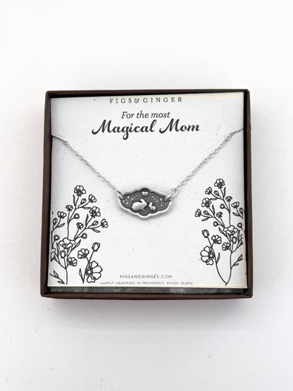 Bunny Mom & Baby Bunnies Necklace