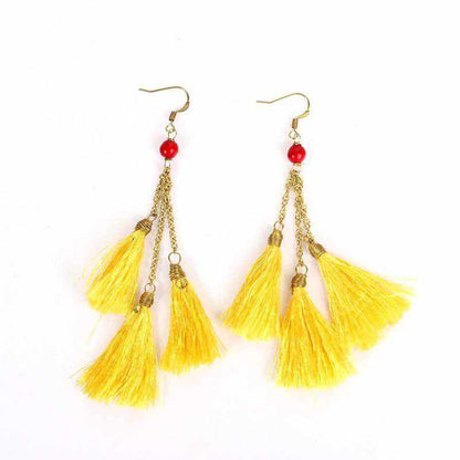 Trio of Tassels Earrings - Thailand