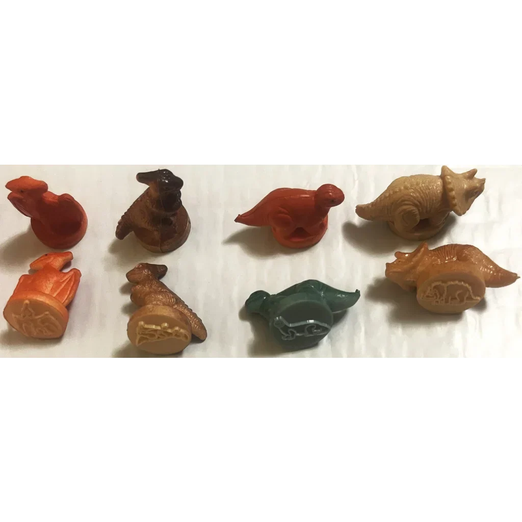 Rare Vintage 1970s Dinosaur Rubber Stamps for Collectors